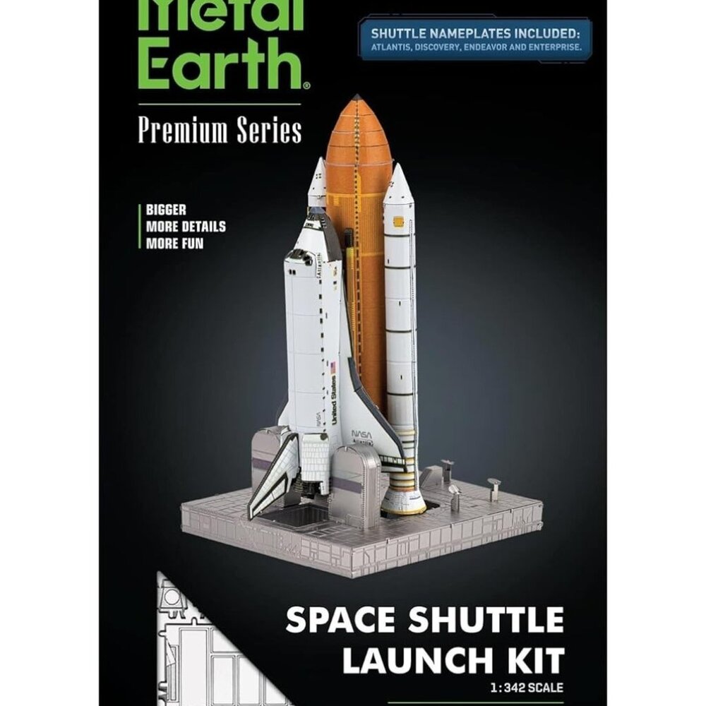 Fascinations Metal Earth Space Shuttle Launch Kit Model Kit Steel Model ICX227